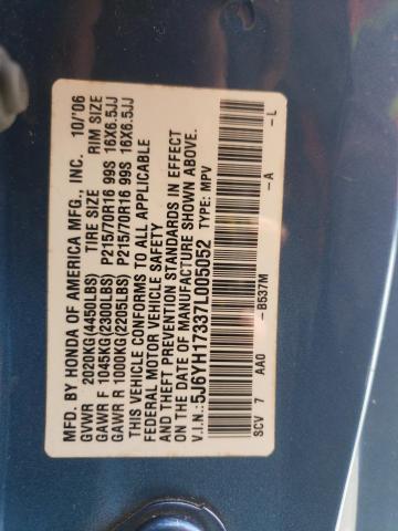 Photo 10 from auction – 2007 HONDA ELEMENT LX with VIN 5J6YH17337L005052