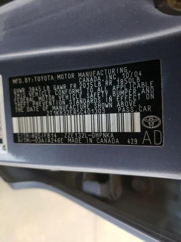 Photo 10 from auction – 2005 TOYOTA COROLLA MA with VIN 2T1KR32E85C401303