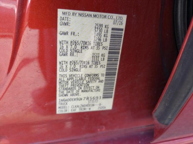 Photo 10 from auction – 2016 NISSAN FRONTIER S with VIN 1N6AD0ER9GN785693
