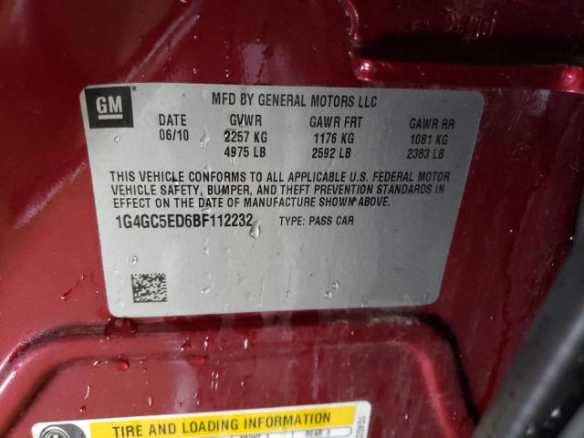 Photo 10 from auction – 2011 BUICK LACROSSE C with VIN 1G4GC5ED6BF112232