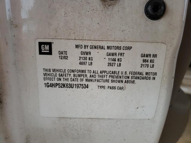 Photo 10 from auction – 2003 BUICK LESABRE with VIN 1G4HP52K63U197534