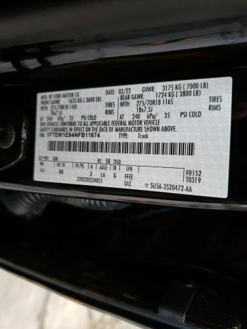 Photo 10 from auction – 2022 FORD F150 SUPER with VIN 1FTEW1E84NFB11874