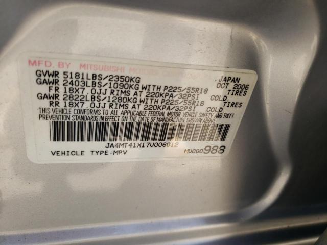 Photo 10 from auction – 2007 MITSUBISHI OUTLANDER with VIN JA4MT41X17U006012