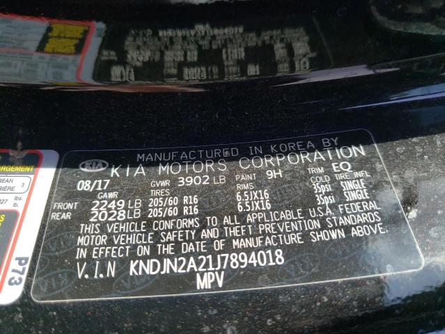 Photo 10 from auction – 2018 KIA SOUL with VIN KNDJN2A21J7894018