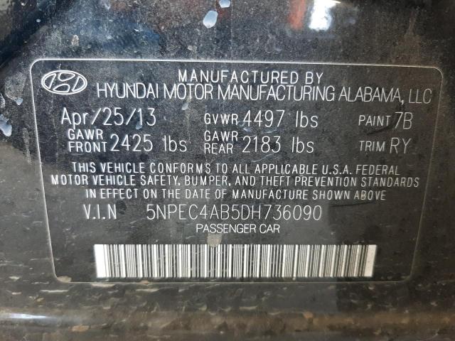 Photo 10 from auction – 2013 HYUNDAI SONATA SE with VIN 5NPEC4AB5DH736090