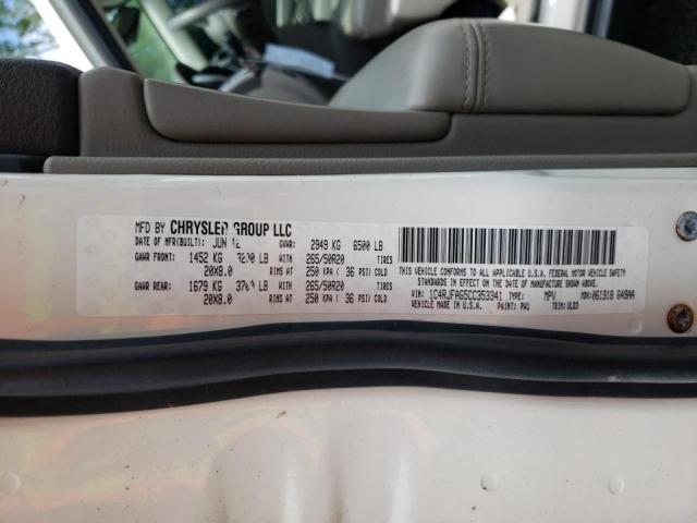 Zdjęcie 10 z aukcji – 2012 JEEP GRAND CHER z VIN 1C4RJFAG5CC353341