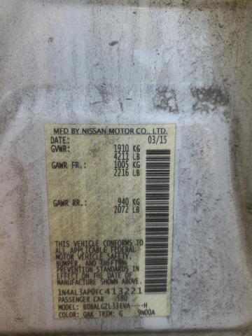 Photo 10 from auction – 2015 NISSAN ALTIMA 2.5 with VIN 1N4AL3AP0FC413221