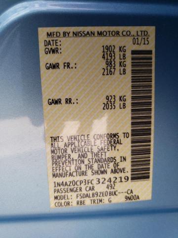 Photo 10 from auction – 2015 NISSAN LEAF S with VIN 1N4AZ0CP3FC324219