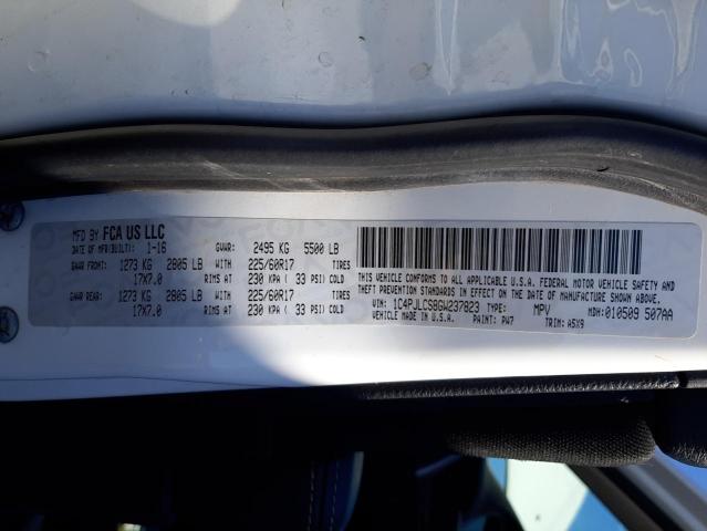 Photo 10 from auction – 2016 JEEP CHEROKEE L with VIN 1C4PJLCS8GW237823