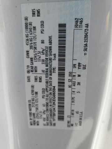 Photo 10 from auction – 2019 FORD F250 SUPER with VIN 1FTBF2AT2KEG06594