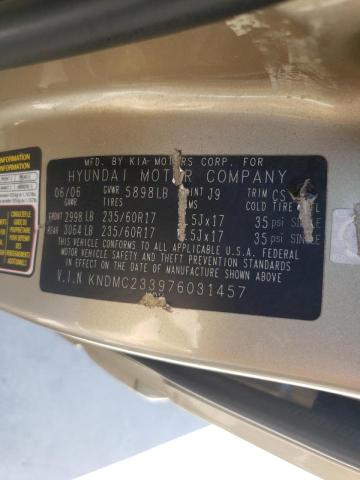 Photo 10 from auction – 2007 HYUNDAI ENTOURAGE with VIN KNDMC233976031457