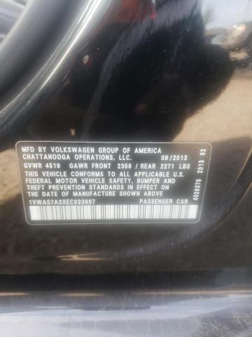 Photo 10 from auction – 2014 VOLKSWAGEN PASSAT S with VIN 1VWAS7A3XEC033607