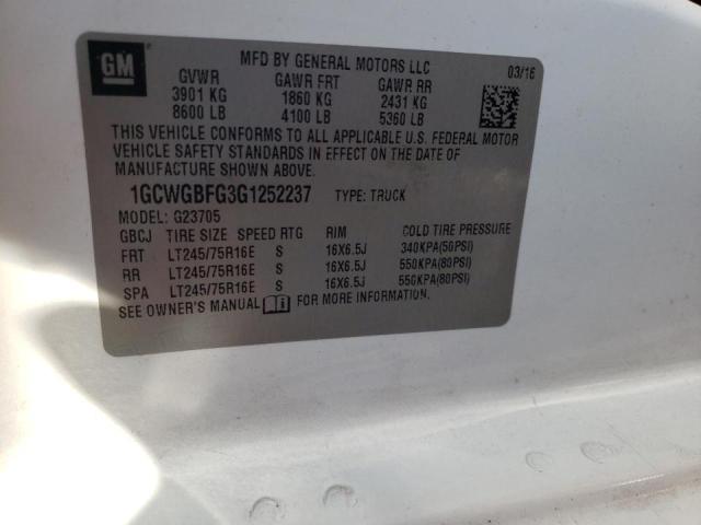 Photo 10 from auction – 2016 CHEVROLET EXPRESS G2 with VIN 1GCWGBFG3G1252237
