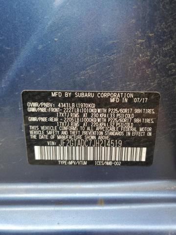 Photo 10 from auction – 2018 SUBARU CROSSTREK with VIN JF2GTADC7JH214519