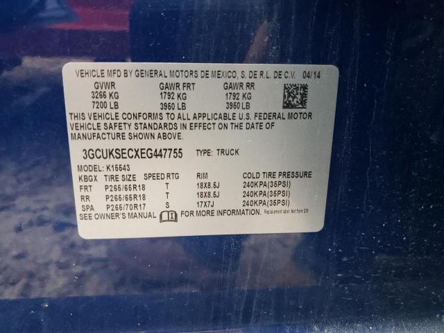 Photo 10 from auction – 2014 CHEVROLET SILVERADO with VIN 3GCUKSECXEG447755