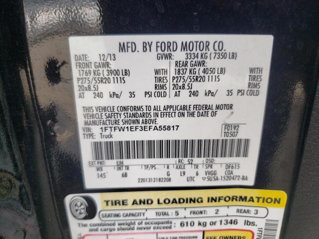 Photo 10 from auction – 2014 FORD F150 SUPER with VIN 1FTFW1EF3EFA55817