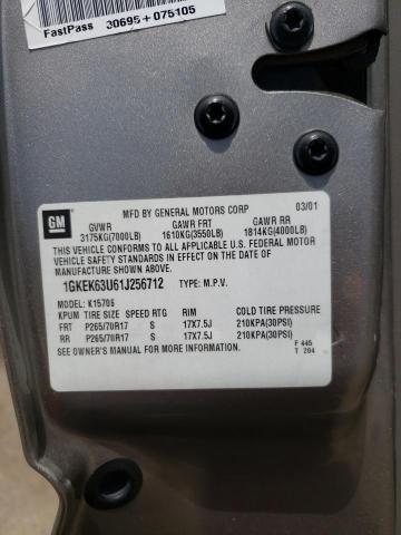 Photo 10 from auction – 2001 GMC DENALI with VIN 1GKEK63U61J256712