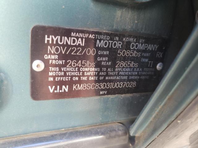 Photo 10 from auction – 2001 HYUNDAI SANTA FE with VIN KM8SC83D31U037028