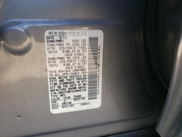 Photo 10 from auction – 2018 NISSAN ROGUE S with VIN JN8AT2MT0JW468146