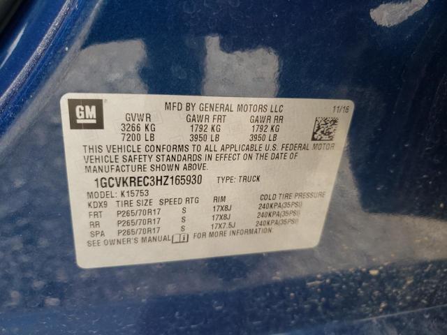 Photo 10 from auction – 2017 CHEVROLET SILVERADO with VIN 1GCVKREC3HZ165930