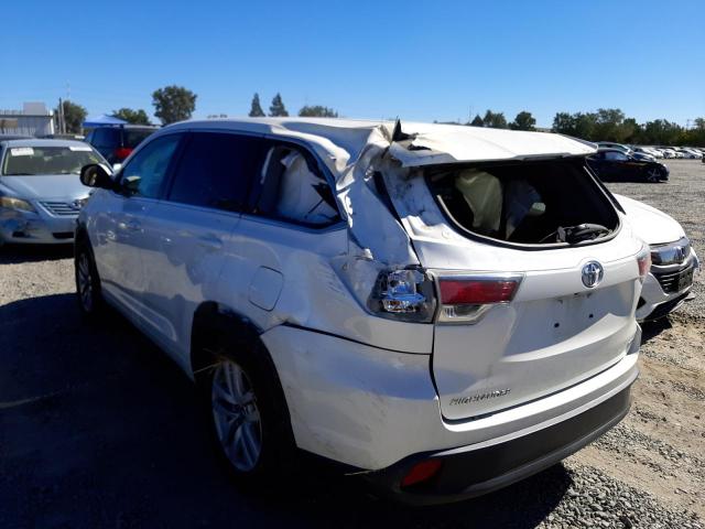 Photo 3 from auction – 2016 TOYOTA HIGHLANDER with VIN 5TDBKRFH8GS252686
