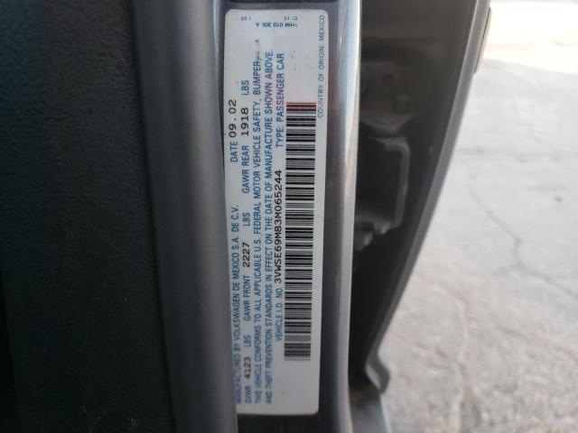 Photo 10 from auction – 2003 VOLKSWAGEN JETTA GLS with VIN 3VWSE69M83M065244