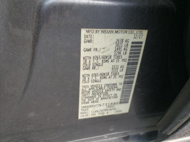 Photo 10 from auction – 2018 NISSAN FRONTIER S with VIN 1N6AD0EV7JN731880