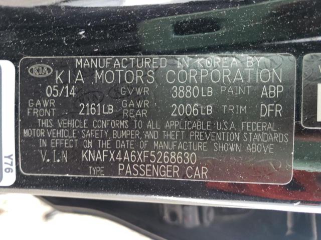 Photo 10 from auction – 2015 KIA FORTE LX with VIN KNAFX4A6XF5268630