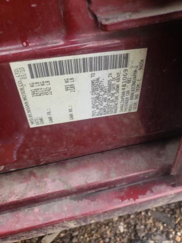 Photo 10 from auction – 2010 NISSAN ALTIMA BAS with VIN 1N4AL2AP9AN481069