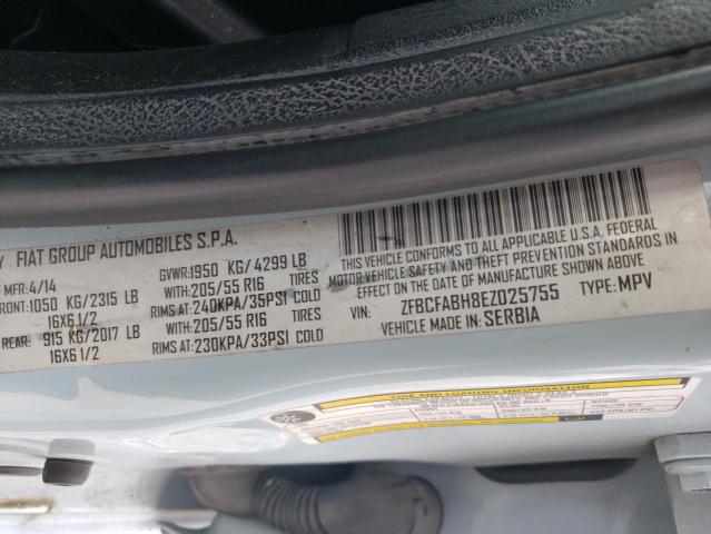 Photo 10 from auction – 2014 FIAT 500L EASY with VIN ZFBCFABH8EZ025755