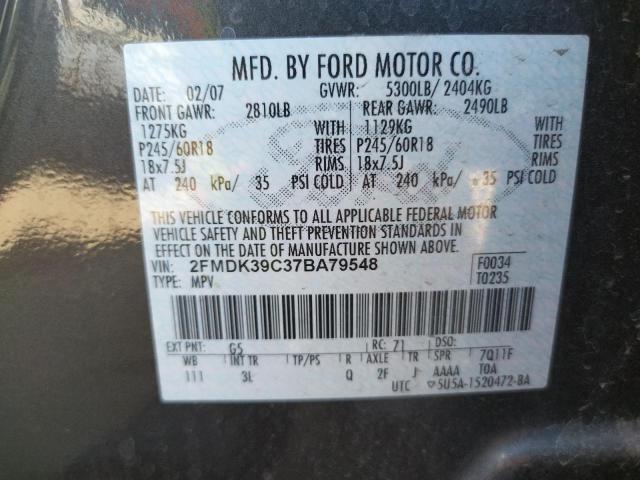 Photo 10 from auction – 2007 FORD EDGE SEL P with VIN 2FMDK39C37BA79548
