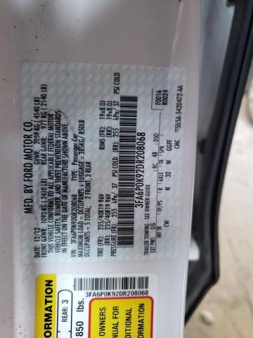 Photo 10 from auction – 2013 FORD FUSION TIT with VIN 3FA6P0K92DR208068
