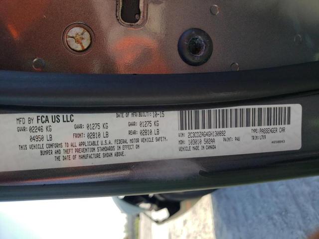 Photo 10 from auction – 2016 DODGE CHALLENGER with VIN 2C3CDZAG4GH130892