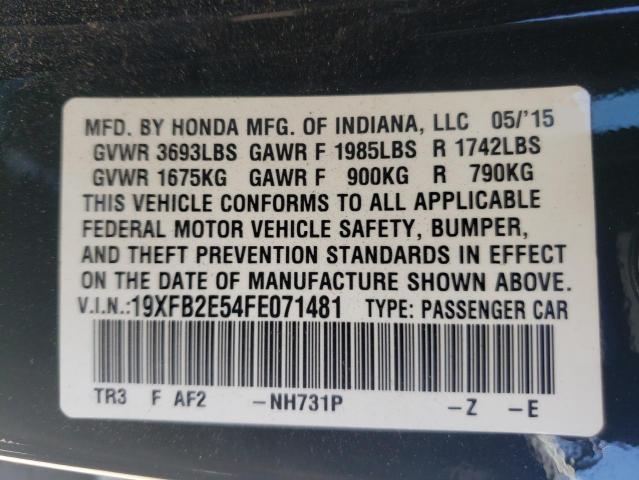 Photo 10 from auction – 2015 HONDA CIVIC LX with VIN 19XFB2E54FE071481