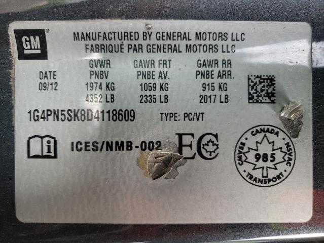 Photo 10 from auction – 2013 BUICK VERANO with VIN 1G4PN5SK8D4118609