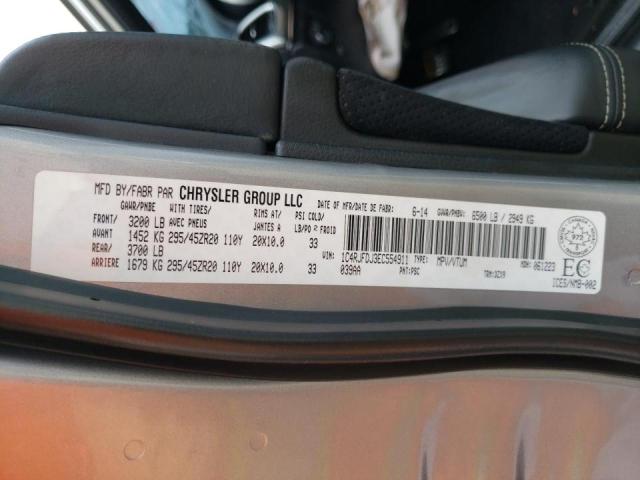 Photo 10 from auction – 2014 JEEP GRAND CHER with VIN 1C4RJFDJ3EC554911