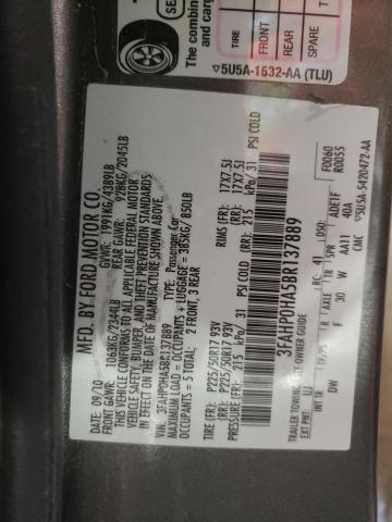 Photo 10 from auction – 2011 FORD FUSION SE with VIN 3FAHP0HA5BR137889