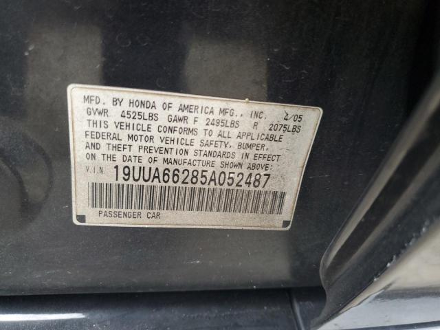 Photo 10 from auction – 2005 ACURA TL with VIN 19UUA66285A052487