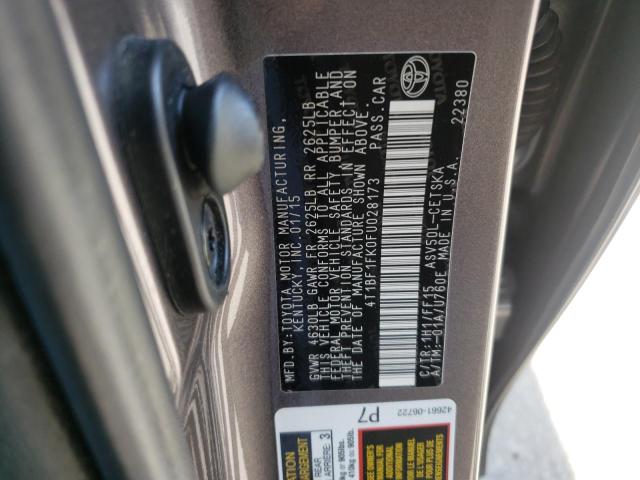Photo 10 from auction – 2015 TOYOTA CAMRY LE with VIN 4T1BF1FK0FU028173