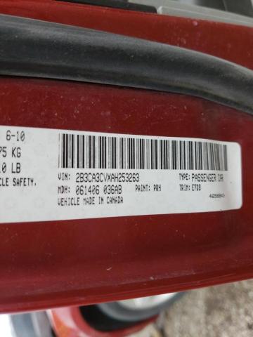 Photo 10 from auction – 2010 DODGE CHARGER SX with VIN 2B3CA3CVXAH253263