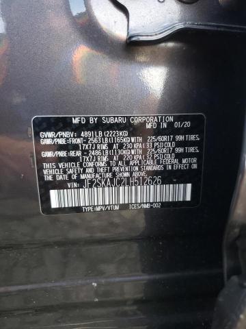 Photo 10 from auction – 2020 SUBARU FORESTER P with VIN JF2SKAJC2LH512626