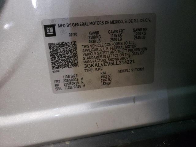 Photo 10 from auction – 2020 GMC TERRAIN SL with VIN 3GKALVEV5LL314221