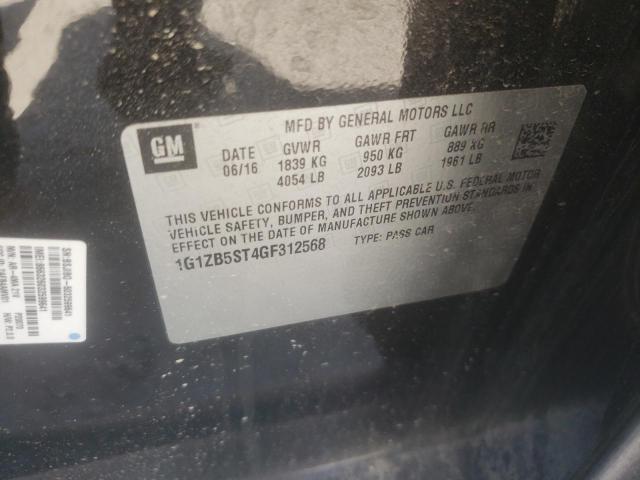 Photo 10 from auction – 2016 CHEVROLET MALIBU LS with VIN 1G1ZB5ST4GF312568