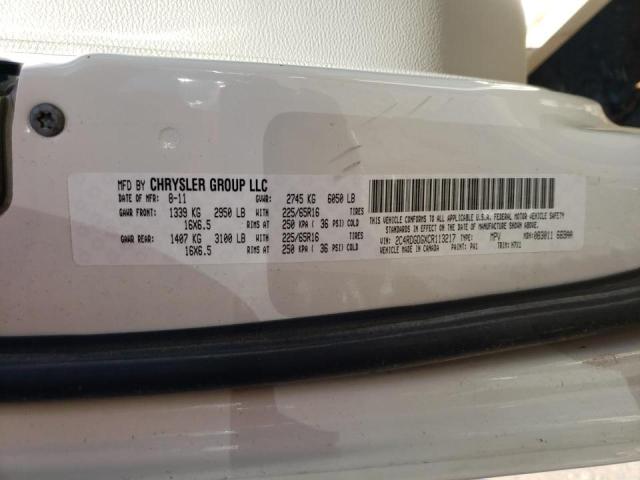 Photo 10 from auction – 2012 DODGE GRAND CARA with VIN 2C4RDGDGXCR113217