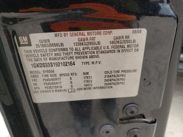 Photo 10 from auction – 2009 GMC ENVOY SLE with VIN 1GKDS33S192102164