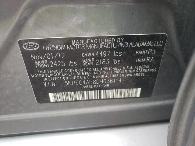 Photo 10 from auction – 2013 HYUNDAI SONATA SE with VIN 5NPEC4AB8DH636114