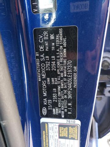 Photo 10 from auction – 2020 KIA FORTE FE with VIN 3KPF24AD5LE197370