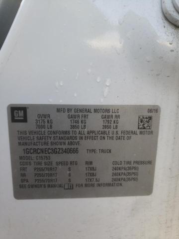Photo 10 from auction – 2016 CHEVROLET SILVERADO with VIN 1GCRCNEC3GZ340666