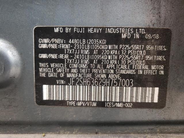 Photo 10 from auction – 2009 SUBARU FORESTER 2 with VIN JF2SH63629H757003