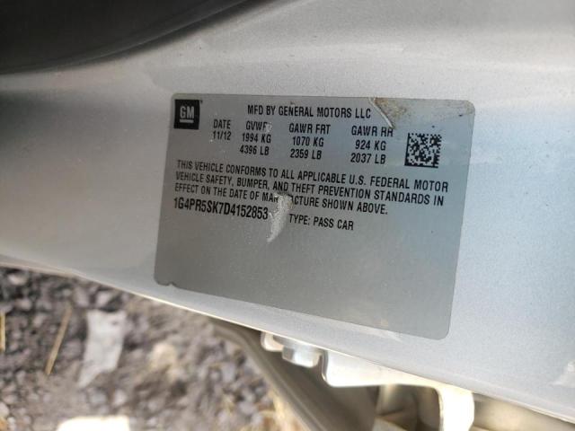 Photo 10 from auction – 2013 BUICK VERANO CON with VIN 1G4PR5SK7D4152853